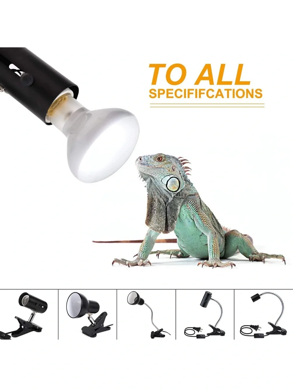 WUHOSTAM 2 Pack 75W Reptile UVA Infrared Heat Lamp Spot Bulb Soft White Light